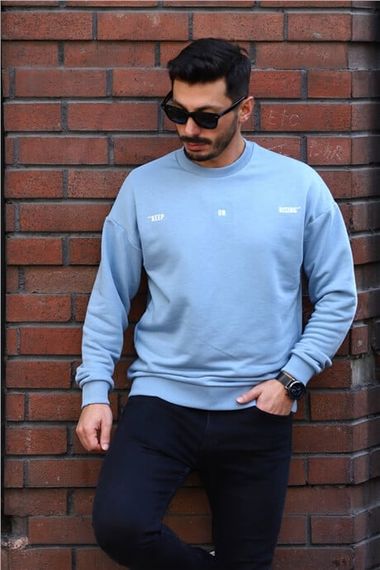 Blue Men's Keep On Rising Printed Sweat - photo 3