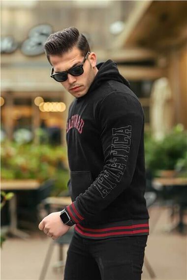 Harvard Nakışlı Polar Sweatshirt - Siyah - fotoğraf 2