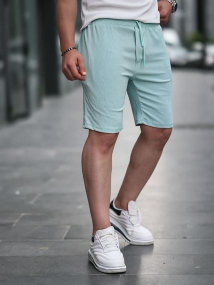 Шорты Fitilli Basic - Цвет морской воды, удобная повседневная одежда, отлично сочетаются с рубашками и джинсами - фото 1
