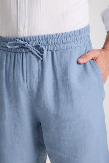 شورت مزدوج الساق من قماش المصلين - أزرق بارد - صورة 2