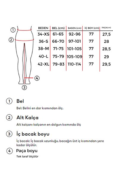 Kadın Snow Kot Rengi Straight Fit Denim - photo 4