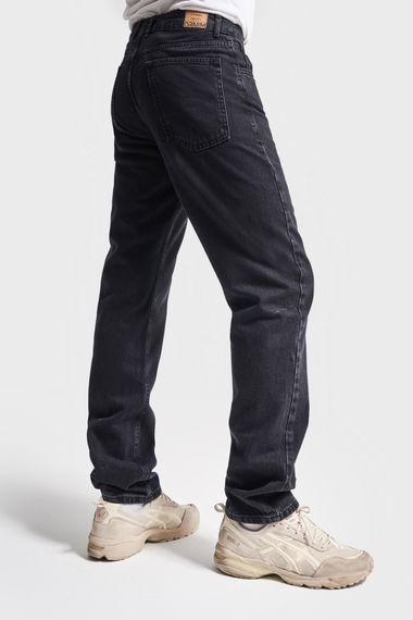 Erkek Siyah Renk Straight Fit %100 Koton Denim - photo 2