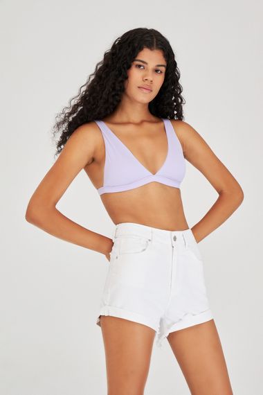 Жіночі білі шорти з високою талією, 100% бавовна, розмір 42, стандартна довжина для всіх розмірів - фото 3