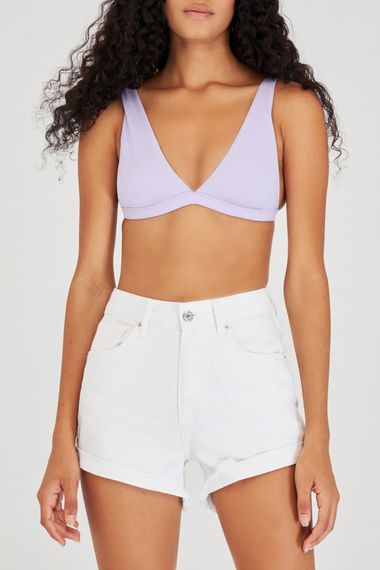 Жіночі білі шорти з високою талією, 100% бавовна, розмір 42, стандартна довжина для всіх розмірів - фото 1