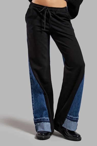 Жіночі джинси кольору деніму 2w45, вільного крою, двочастинний дизайн, стандартна довжина, котоновий матеріал - фото 5