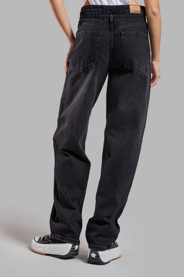 Kadın Koyu Füme Renk 2w41 Taılored Fit Kemerli %100 Koton Denim - photo 4