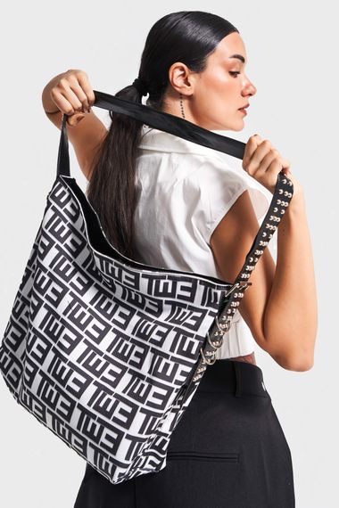 Kadın Baskılı Renk Askı Kemerli Taş Detaylı Tasarım Çanta - صورة 5