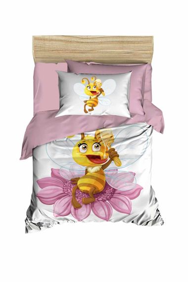 Newborn Baby Girl Duvet Cover Set 100% Cotton Lady Bee