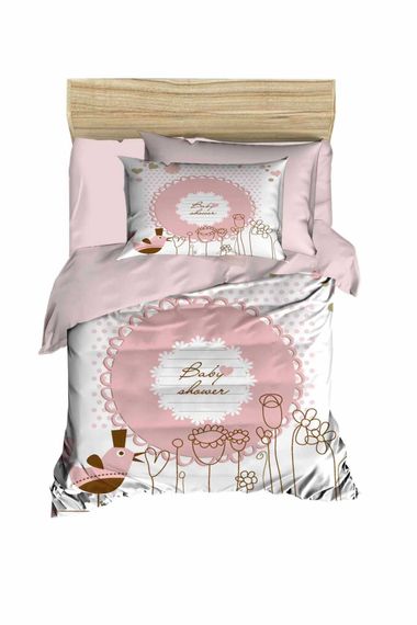 Newborn Baby Girl Duvet Cover Set 100% Cotton Baby Shower