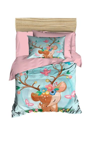 Newborn Baby Girl Duvet Cover Set 100% Cotton Gazelle