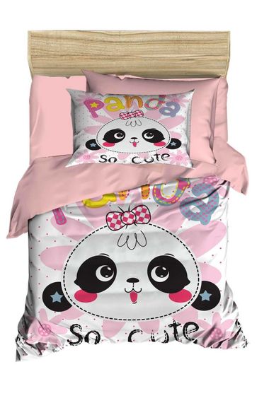 Newborn Baby Girl Duvet Cover Set 100% Cotton Panda So Cute