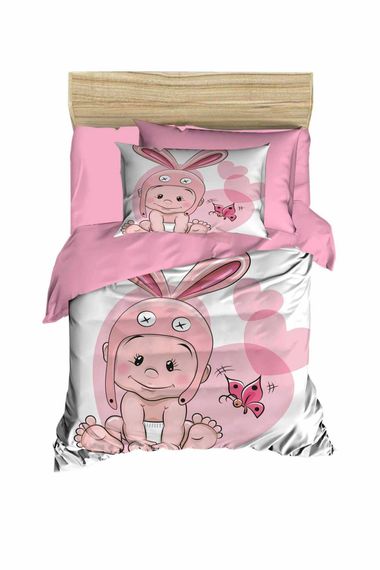 Newborn Baby Girl Bedding Set 100% Cotton Rabbit Ear