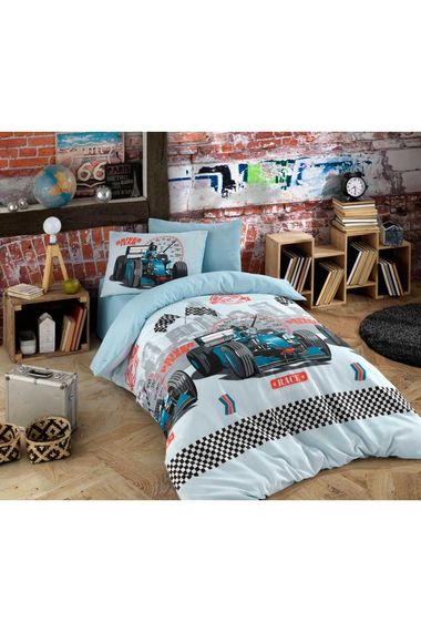 Single Young Boy's Duvet Cover Set Race