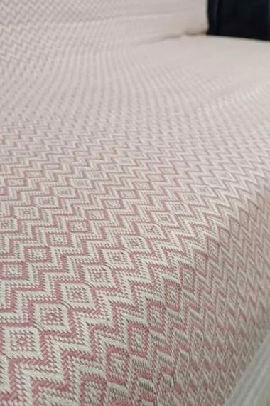 Zigzag Natural Cotton Sofa Cover | Seat Shawl | Sofa Bed Cover