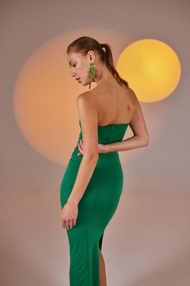 Bodycon Elbise Yeşil - fotoğraf 2