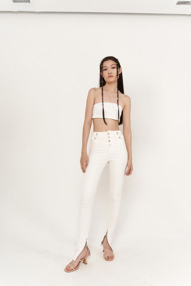 Split Jeans White - photo 4