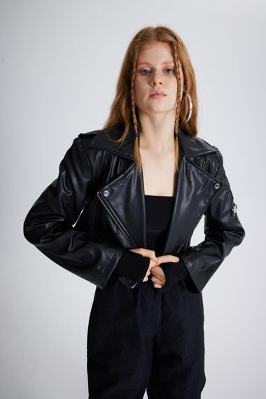 Petter Leather Jacket Black - photo 4