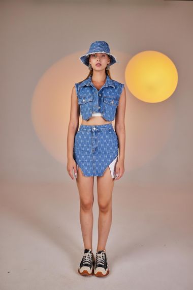 H Print Bucket Hat Blue - photo 3