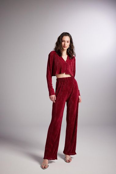 Comfy Pantolon Bordo - صورة 5