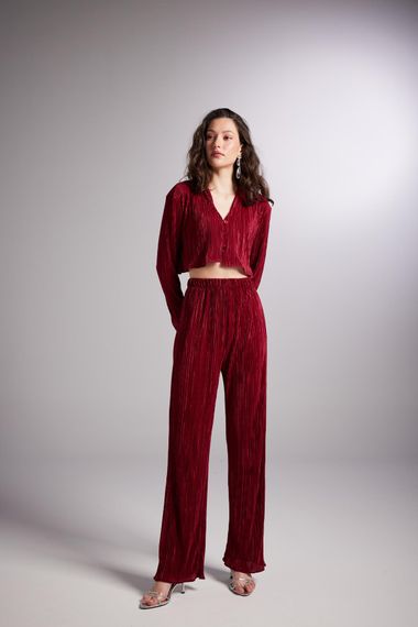 Comfy Pantolon Bordo - صورة 4