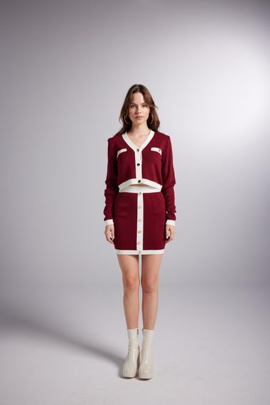 Elias Knitwear Set Claret Red - photo 3