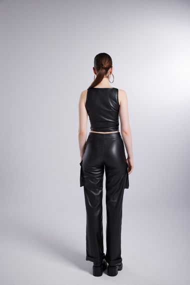 Hera Leather Vest Black - photo 5