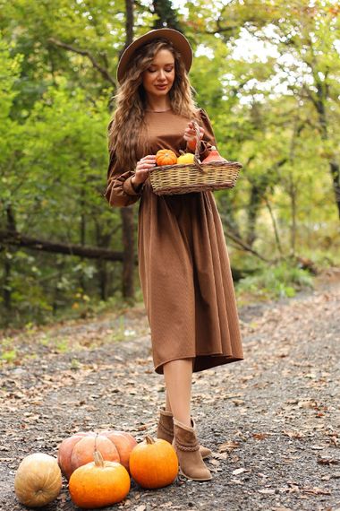 Brown Corduroy Dress - photo 2