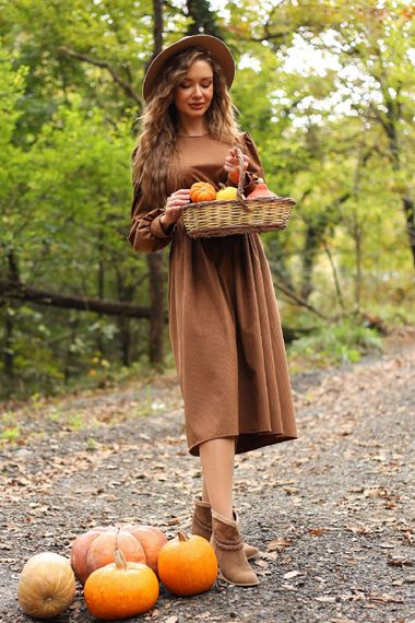 Brown Corduroy Dress - photo 2