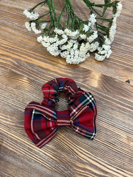 Red Plaid Bow Buckle