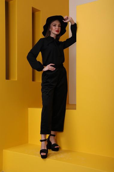 Women's Black Corduroy Pants - photo 4