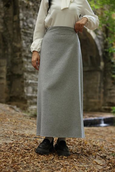 Gray Color Long Skirt - photo 1