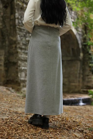 Gray Color Long Skirt - photo 4