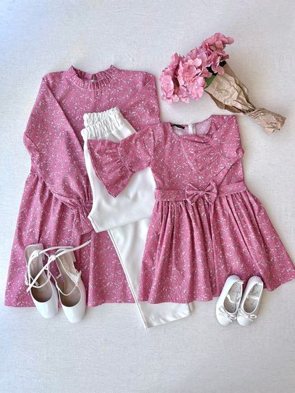 Pink Poplin Tunic and Pink Poplin Girls' Dress - photo 1