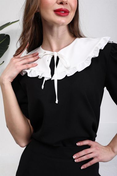 White Frilly Crepe Collar - photo 2