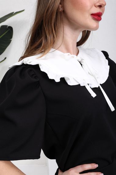 White Frilly Crepe Collar - photo 3