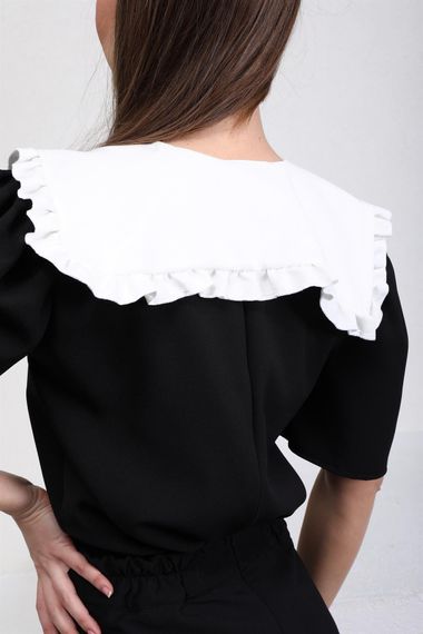 White Frilly Crepe Collar - photo 4