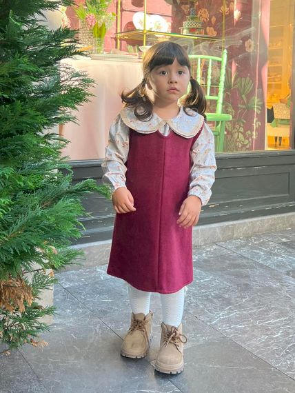 GIRL'S CLARET RED CACHET GIRL DRESS - photo 1