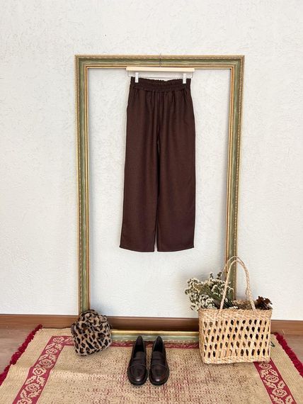 Brown Wool Effect Trousers - photo 3