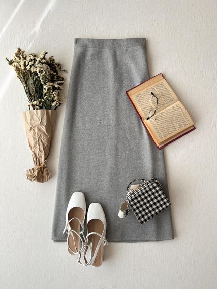 Gray Kachet Long Skirt - photo 3