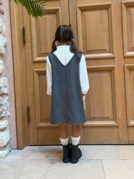 GIRL'S ANTHRACITE CACHET GIRL DRESS - photo 5