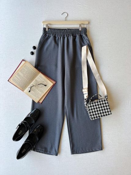 Gray Color Wool Effect Trousers - photo 2