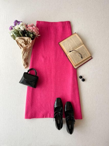 Pink Stamp Long Skirt - photo 2