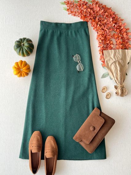 Emerald Green Stash Long Skirt - photo 2