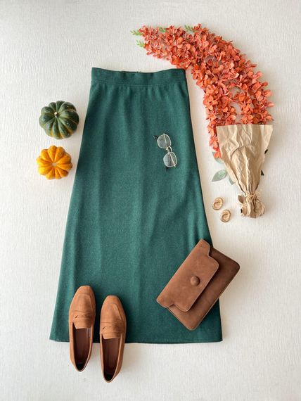 Emerald Green Stash Long Skirt - photo 1