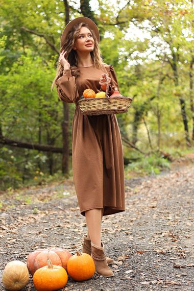 Brown Corduroy Dress - photo 1