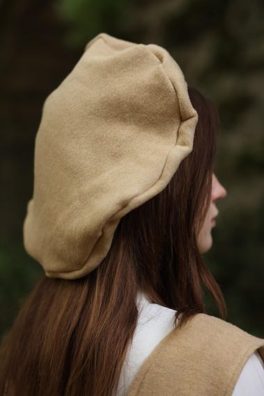 Women's Beige Colored Cashmere Hat - photo 5