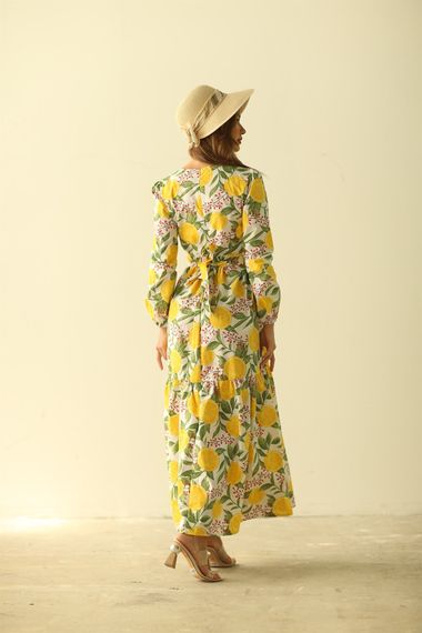 Hijab Lemon Patterned Layered Dress - photo 5