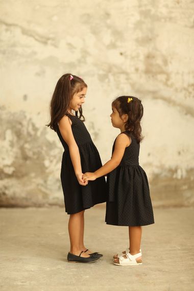 BLACK SLEEVE GIRL KIDS DRESS - photo 2