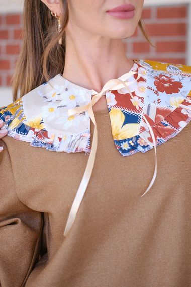 Vintage Brown Authentic Pattern Collar - photo 1