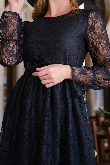 Vintage Black Lace Dress - photo 2